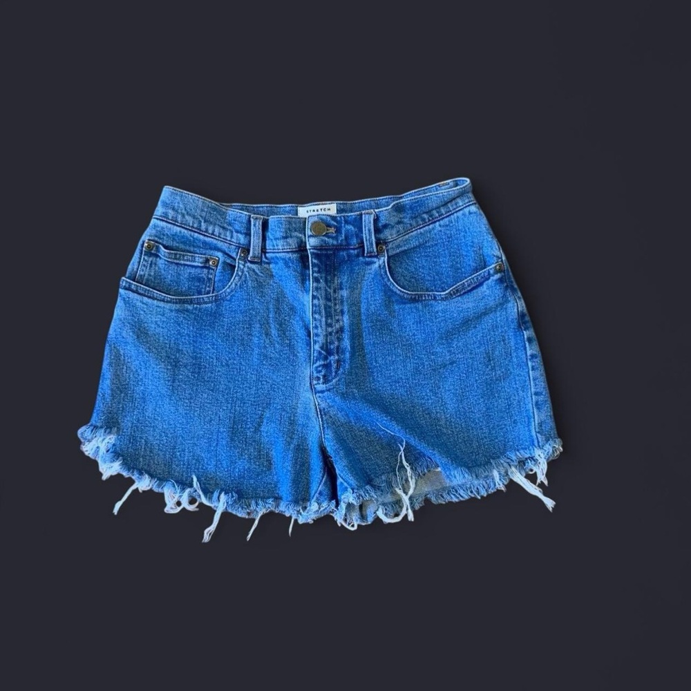 Jones New York Blue Frayed Denim Cutoff Shorts